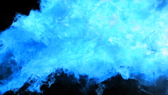 4K Hyper Realistic Blue Fire Flame Closeup