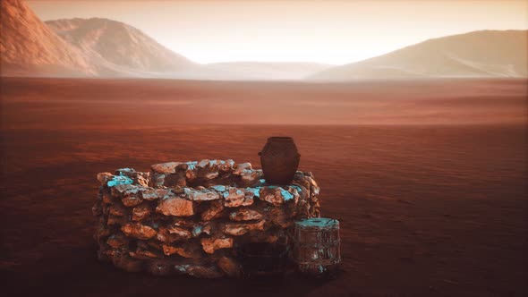 Old Stone Water Well in the Desert