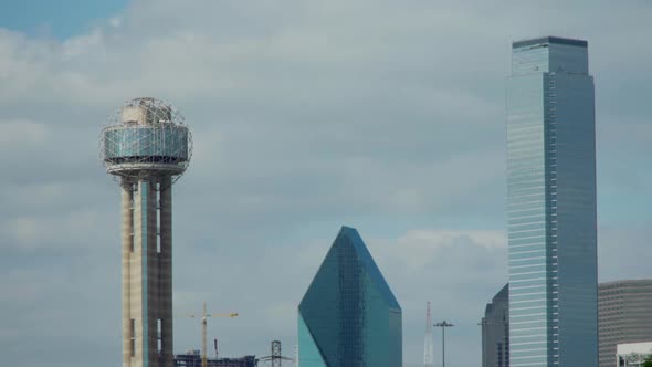 This is a time lapse of the Dallas, TX Skyline.  This is a tighter shot of the skyline with Reunion