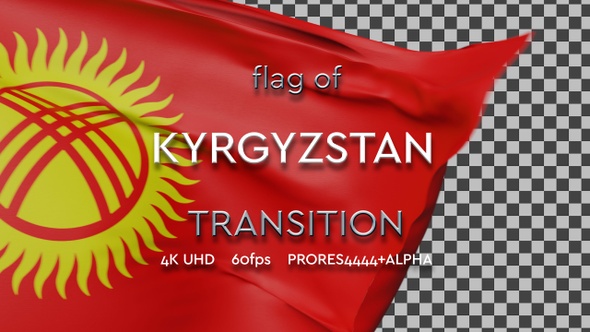 Flag of Kyrgyzstan transition | UHD | 60fps