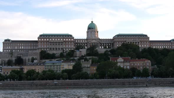 Buda castle seen from Danube river, Budapest, Hungary