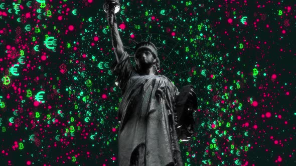 Digital Cinematic Statue of Liberty Economy