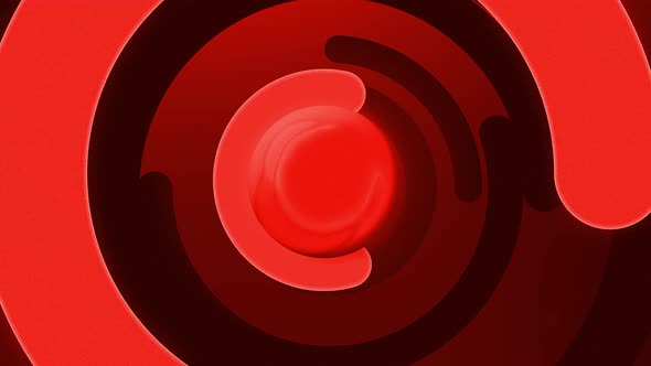 Abstract Infographic Radial Background With Sphere Red