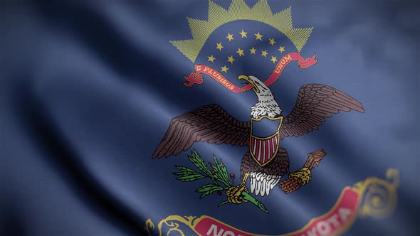 North Dakota State Flag Close Up HD