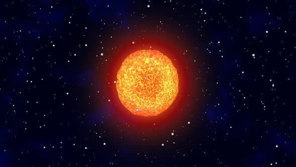 planet universe starburst night sky stars sun animation motion graphics background video footage