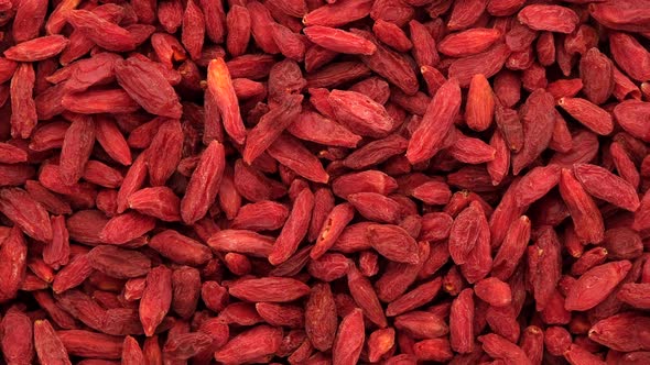 superfoods dried goji berries close up