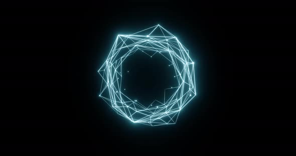 Abstract motion graphics with technology circle