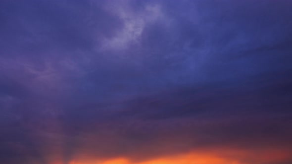 Time Lapse of Clouds at Sunset, No Birds