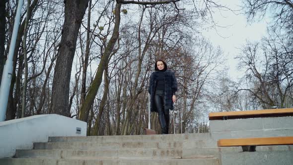 Girl Making Selfie in Park