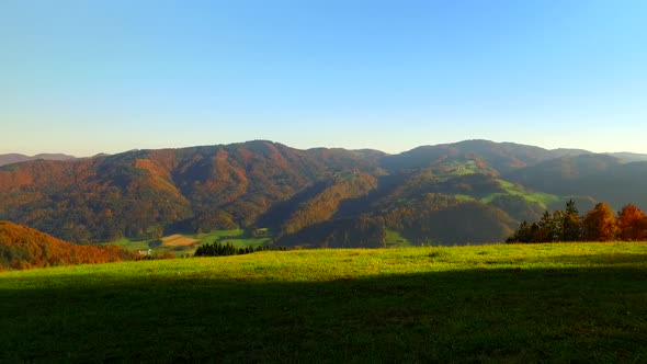 Sun on the Autumn Forests and Meadows