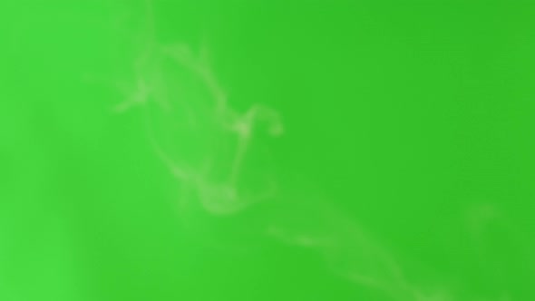 Smoke Jet on Green Chroma Key Background alt