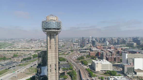 Aerial view of the Reunion Tower, Dallas