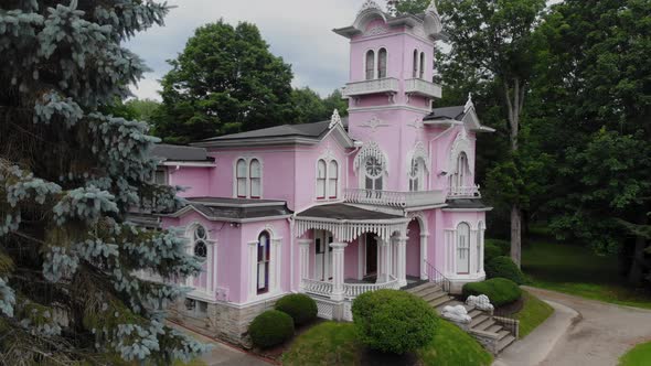 Pink House of Wellsville New York.  This Victorian mansion was built in 1869 and is still a family r