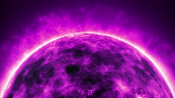 Abstract Purple Planet Sun Galaxy