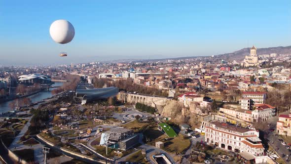 Air Balloon Over The City