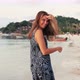 Follow Me Shot of Young Pretty Woman on Tropical Exotic Beach - VideoHive Item for Sale