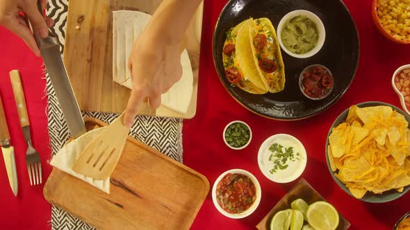 Traditional Mexican Food Closeup Tex Mex Cuisine