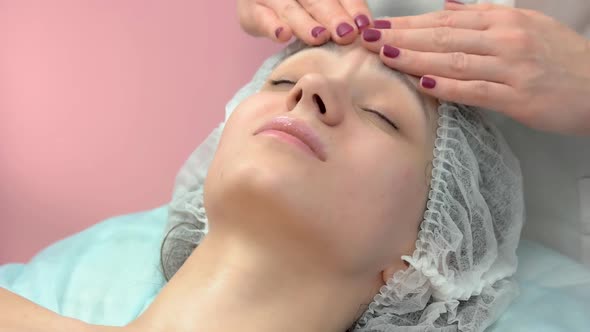 Caucasian Woman Facial Massage