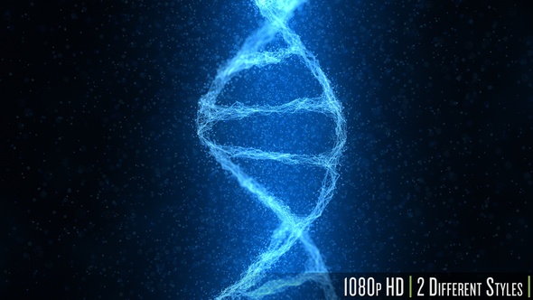 Double Helix DNA Strand Of Particles Concept alt
