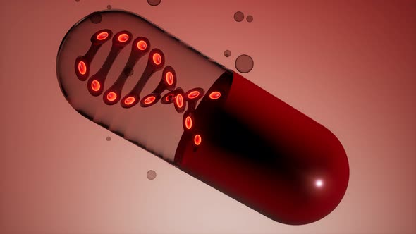 Micro Capsule with DNA Illustration alt