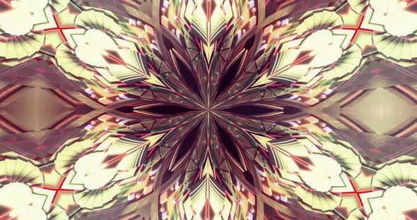 Looped kaleidoscope Abstract Symmetrical  Of Geometric Seamless Pattern shape alt