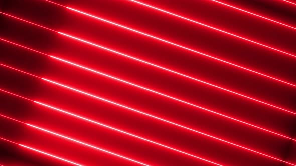 Red color seamless neon light line technology motion background. Vd 638