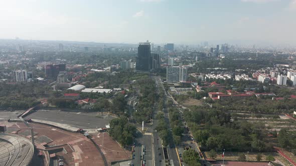 Aerial view of national stadium in mexico city