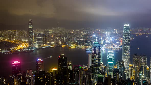 Timelapse of Hong Kong city,China