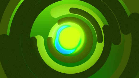 Abstract Infographic Radial Background With Sphere Green