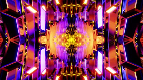 Multicolored Vj Loop Kaleidoscope Equalizer Background HD