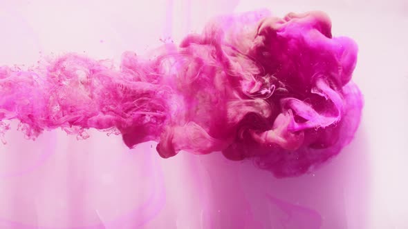 Paint Water Drop Magenta Pink Smoke Flow White