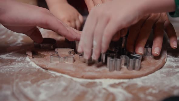 Close Up Shot of Female Hands That are Making Dough for Cookies