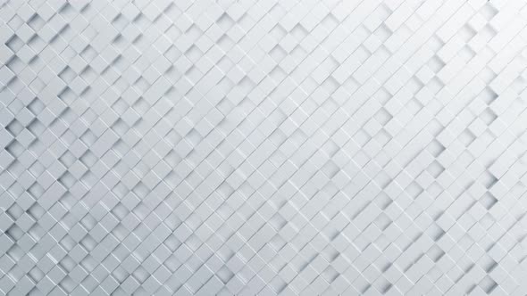 White cubes abstract pattern background