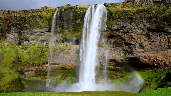 Seljalandsfoss Waterfall Located in the South Region in Iceland Right By Route 1