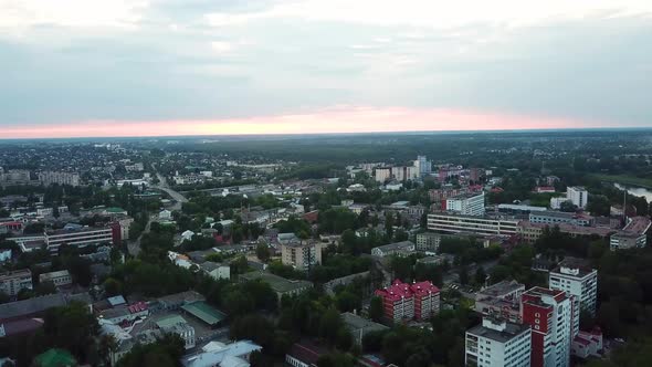 Evening Panorama Of The City Of Vitebsk At Sunset 3