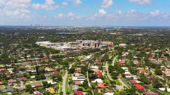 Aerial Video Approach Memorial Regional Hospital Hollywood Fl