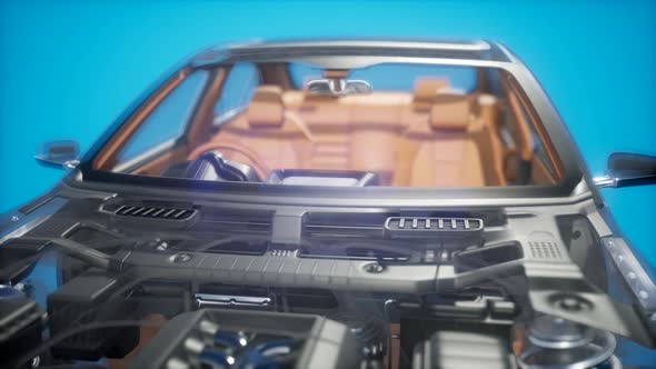 Detailed Car Engine and Other Parts alt