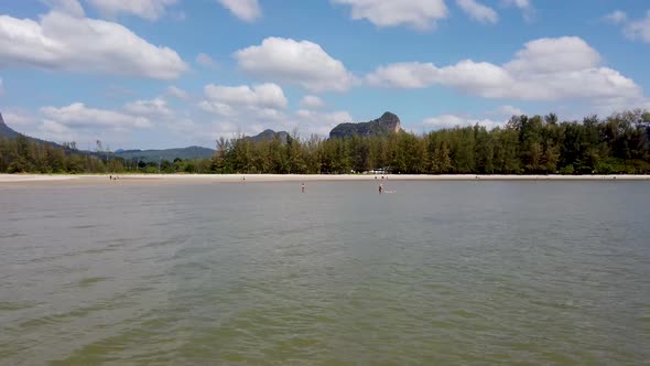 A beautiful beach scene taken at the Ao Nang Beach in Krabi, Thailand, 