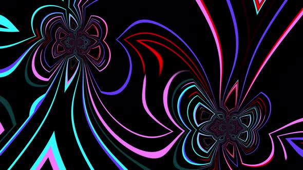 Abstract background with butterflies motion Animated