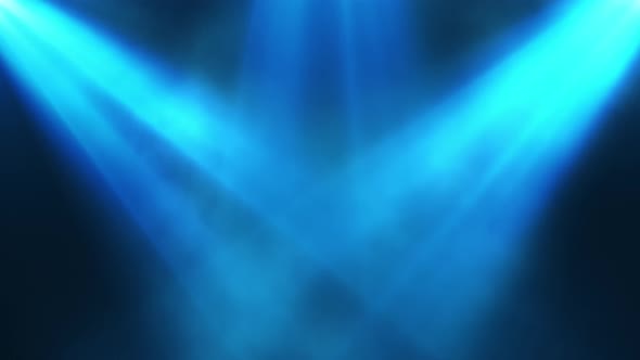 Bright Colorful Spotlights Shine Into the Scene in Smoke alt