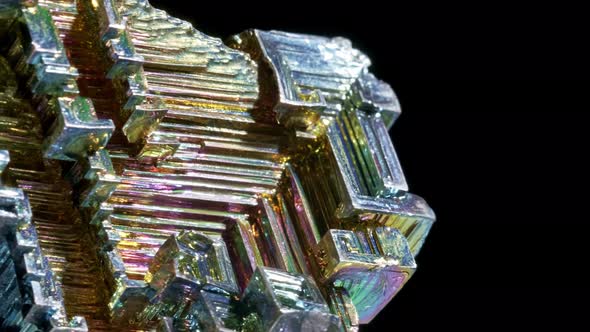Piece of Lab Grown Bismuth Mineral, an Uncommon Mineral Composed of the Element of the Same Name
