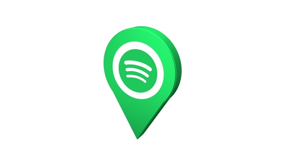 3D Spotify Pin Icon