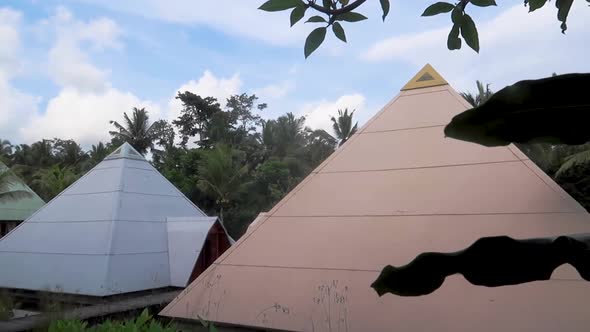 3 Pyramid Structure Buildings Hidden in Forest