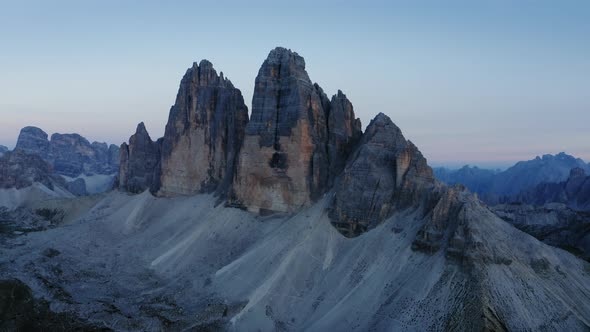 Tre Cime Di Lavaredo Drone Aerial Footage