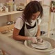 Female Artist Making Clay Pot - VideoHive Item for Sale