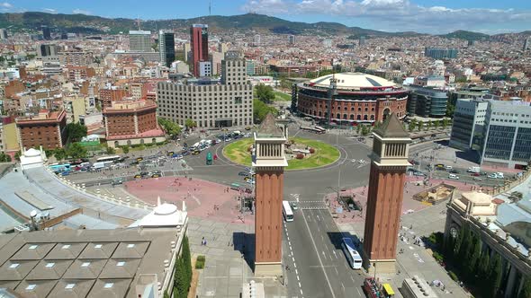 Espanya Square Barcelona Spain