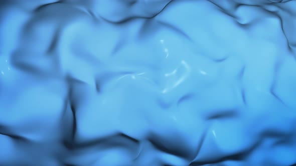 Glossy Blue Liquid Ink Moves Smoothly