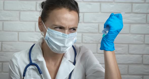 Doctor with Syringe During Quarantine