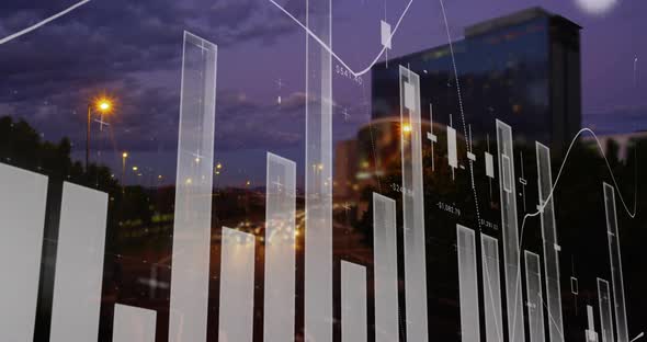 Graphs and statistics moving 4k alt