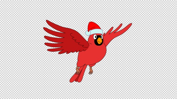 Red Bird Christmas Hat